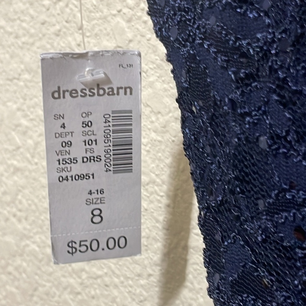 Dressbarn Collection Women's Sleeveless Navy Dress. Excellent Condition. Size 8. - Picture 10 of 12